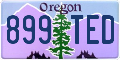 OR license plate 899TED