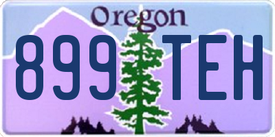 OR license plate 899TEH