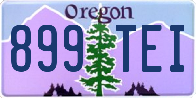 OR license plate 899TEI