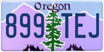 OR license plate 899TEJ