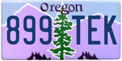OR license plate 899TEK