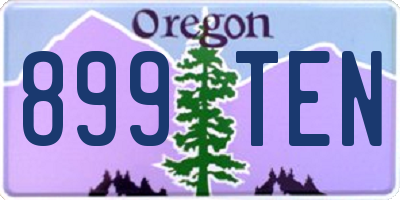 OR license plate 899TEN