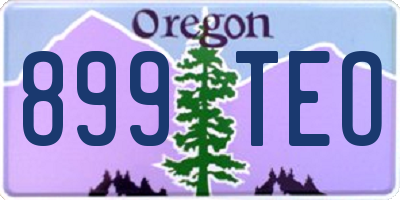 OR license plate 899TEO