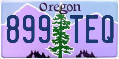 OR license plate 899TEQ