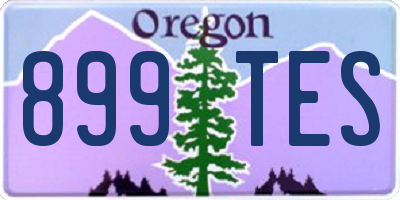 OR license plate 899TES