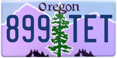 OR license plate 899TET