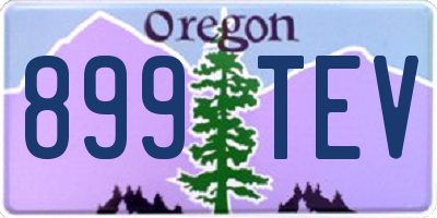 OR license plate 899TEV