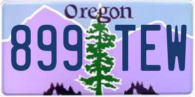 OR license plate 899TEW