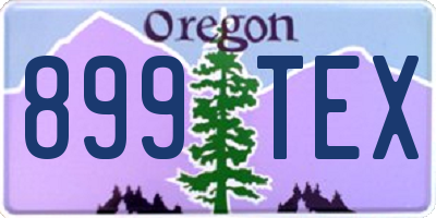 OR license plate 899TEX