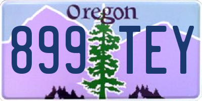 OR license plate 899TEY