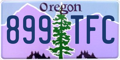 OR license plate 899TFC