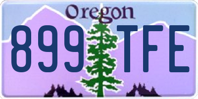 OR license plate 899TFE