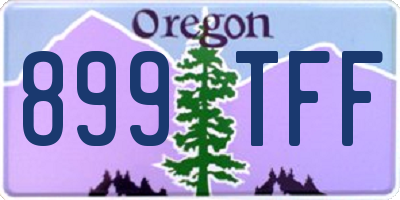 OR license plate 899TFF