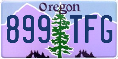 OR license plate 899TFG