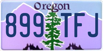 OR license plate 899TFJ