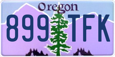 OR license plate 899TFK