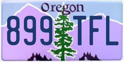 OR license plate 899TFL