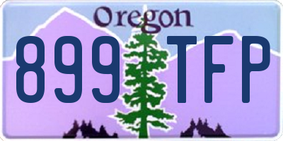 OR license plate 899TFP