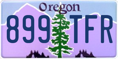 OR license plate 899TFR