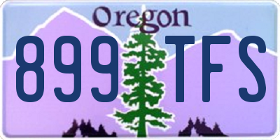 OR license plate 899TFS