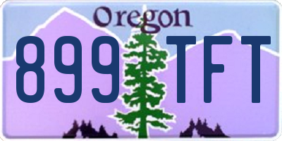 OR license plate 899TFT