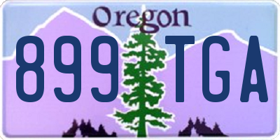 OR license plate 899TGA