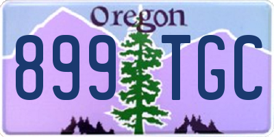 OR license plate 899TGC