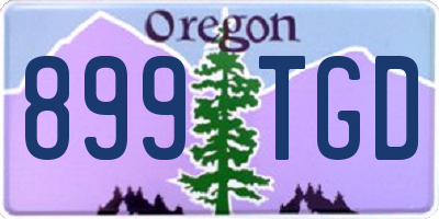 OR license plate 899TGD