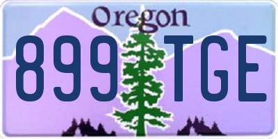 OR license plate 899TGE