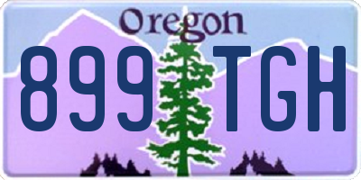 OR license plate 899TGH