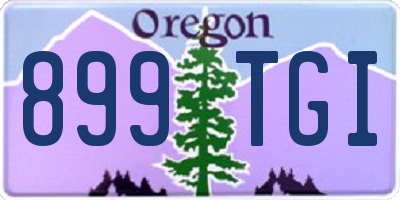 OR license plate 899TGI