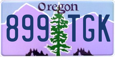 OR license plate 899TGK