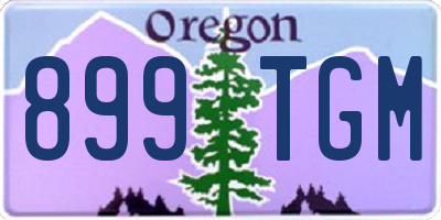 OR license plate 899TGM