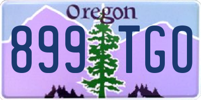 OR license plate 899TGO