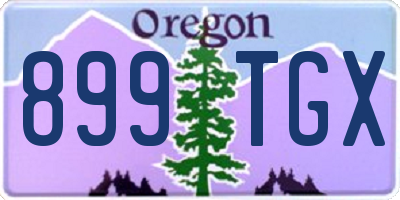 OR license plate 899TGX