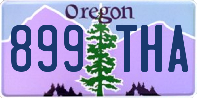 OR license plate 899THA