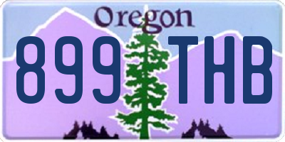 OR license plate 899THB