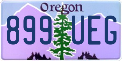 OR license plate 899UEG