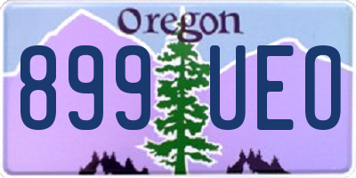 OR license plate 899UEO