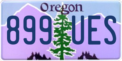 OR license plate 899UES