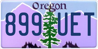 OR license plate 899UET