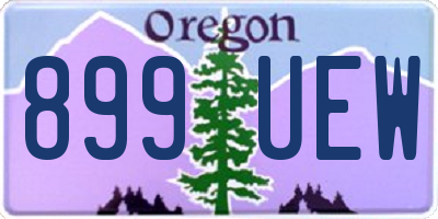 OR license plate 899UEW