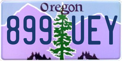 OR license plate 899UEY