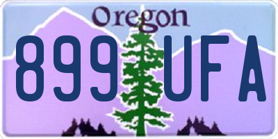 OR license plate 899UFA