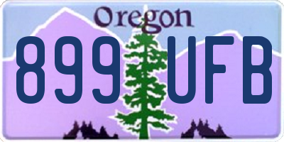 OR license plate 899UFB