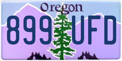 OR license plate 899UFD