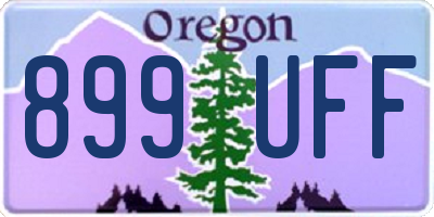 OR license plate 899UFF