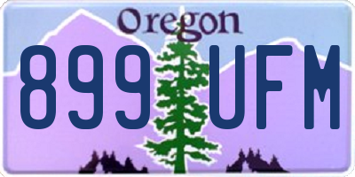 OR license plate 899UFM