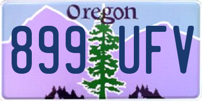 OR license plate 899UFV