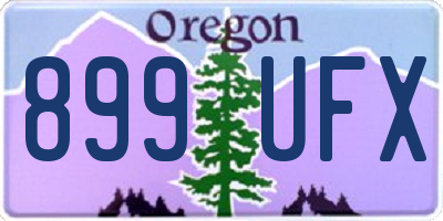 OR license plate 899UFX